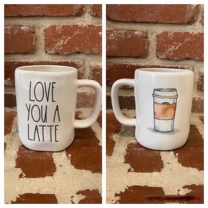 Rae Dunn LOVE YOU A LATTE Double-Sided Mug